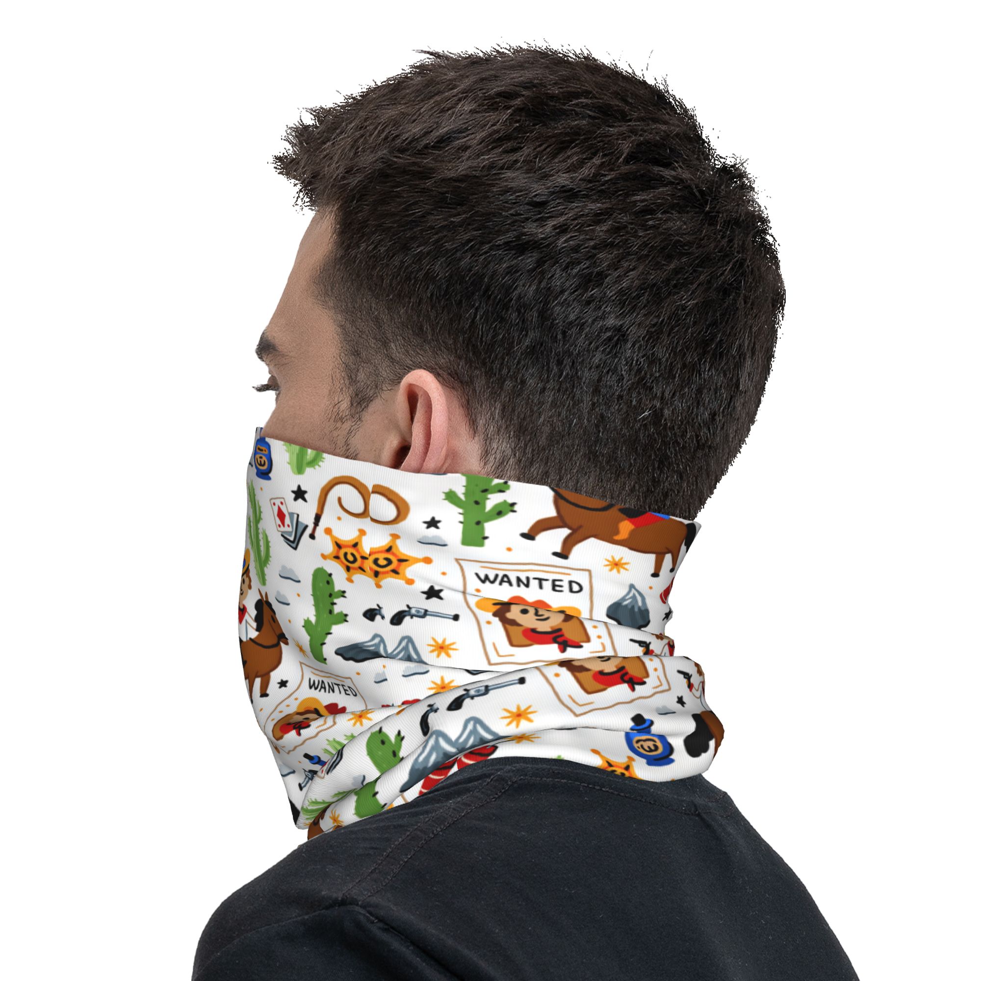 Cartoon Kids Western Cowboy Ba - Kids Face Mask review and price